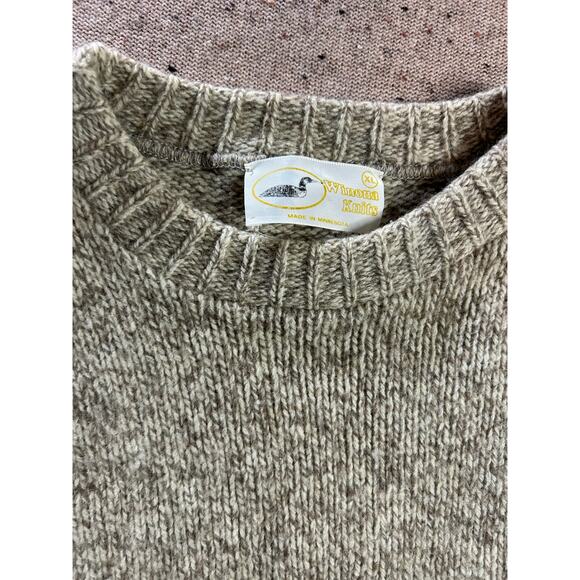 VTG Winona Knits Oatmeal Sweater Men’s XL Wool Blend Classic Cabincore Lodgecore - Picture 2 of 8